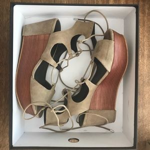 Rebecca Minkoff platform lace-up sandals 8.5